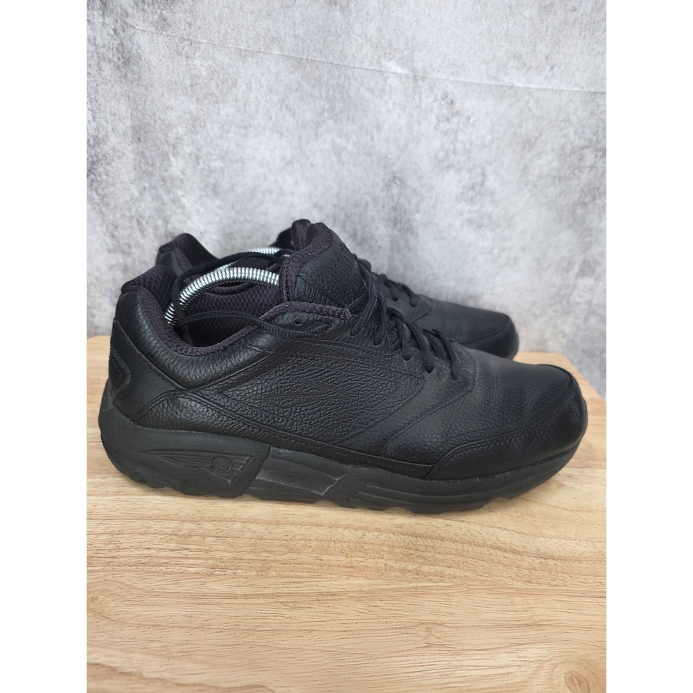 Brooks Addiction Walker Walking Shoes Mens 11.5 Black Leather No Insole